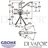 Grohe Cosmopolitan Single-Lever Sink Mixer Dimensions